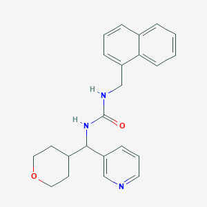 1-(naphthalen-1-ylmethyl)-3-(pyridin-3-yl(tetrahydro-2H-pyran-4-yl)methyl)urea