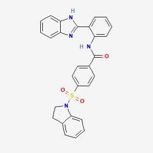 N-(2-(1H-benzo[d]imidazol-2-yl)phenyl)-4-(indolin-1-ylsulfonyl)benzamide
