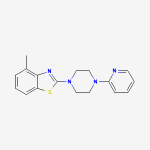 molecular formula C17H18N4S B2611417 4-甲基-2-(4-(吡啶-2-基)哌嗪-1-基)苯并[d]噻唑 CAS No. 1251688-07-9