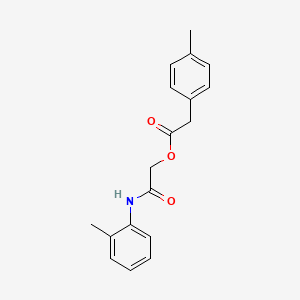molecular formula C18H19NO3 B2611428 2-[(2-甲基苯基)氨基]-2-氧代乙基(4-甲基苯基)乙酸酯 CAS No. 1797196-04-3