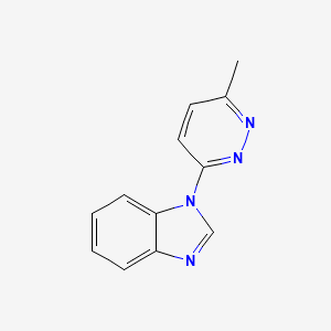 molecular formula C12H10N4 B2611435 1-(6-Methylpyridazin-3-yl)benzimidazole CAS No. 1859671-00-3