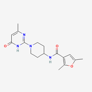 2,5-dimethyl-N-(1-(4-methyl-6-oxo-1,6-dihydropyrimidin-2-yl)piperidin-4-yl)furan-3-carboxamide