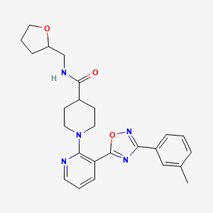 molecular formula C25H29N5O3 B2611450 4-(4-chloro-2-methylphenyl)-9-ethoxy-4,5-dihydro-1,4-benzoxazepin-3(2H)-one CAS No. 1358208-46-4