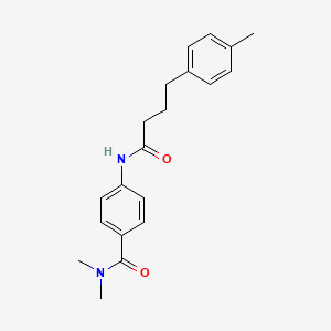 molecular formula C20H24N2O2 B2611453 N,N-dimethyl-4-[4-(4-methylphenyl)butanoylamino]benzamide CAS No. 880073-51-8