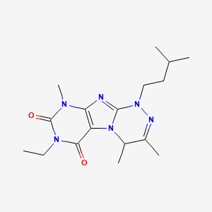 7-ethyl-1-isopentyl-3,4,9-trimethyl-1,4-dihydro-[1,2,4]triazino[3,4-f]purine-6,8(7H,9H)-dione
