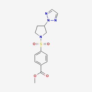 methyl 4-((3-(2H-1,2,3-triazol-2-yl)pyrrolidin-1-yl)sulfonyl)benzoate