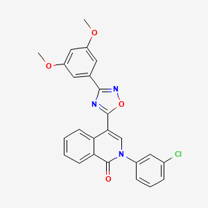 2-(3-chlorophenyl)-4-[3-(3,5-dimethoxyphenyl)-1,2,4-oxadiazol-5-yl]isoquinolin-1(2H)-one