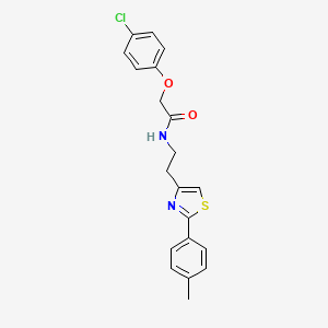 2-(4-chlorophenoxy)-N-{2-[2-(4-methylphenyl)-1,3-thiazol-4-yl]ethyl}acetamide