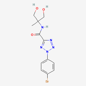 molecular formula C12H14BrN5O3 B2611491 2-(4-bromophenyl)-N-(1,3-dihydroxy-2-methylpropan-2-yl)-2H-tetrazole-5-carboxamide CAS No. 1396792-31-6