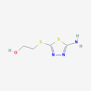 molecular formula C4H7N3OS2 B2611496 2-(5-氨基-[1,3,4]噻二唑-2-基硫烷基)-乙醇 CAS No. 500862-89-5