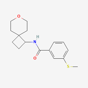 3-(methylthio)-N-(7-oxaspiro[3.5]nonan-1-yl)benzamide