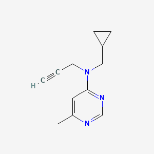 molecular formula C12H15N3 B2611506 N-(cyclopropylmethyl)-6-methyl-N-(prop-2-yn-1-yl)pyrimidin-4-amine CAS No. 1797892-14-8