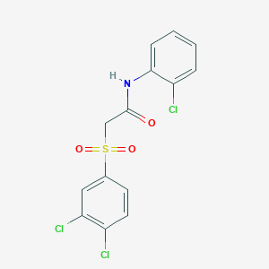 N-(2-chlorophenyl)-2-[(3,4-dichlorophenyl)sulfonyl]acetamide