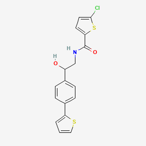 molecular formula C17H14ClNO2S2 B2611517 5-chloro-N-{2-hydroxy-2-[4-(thiophen-2-yl)phenyl]ethyl}thiophene-2-carboxamide CAS No. 2380181-84-8