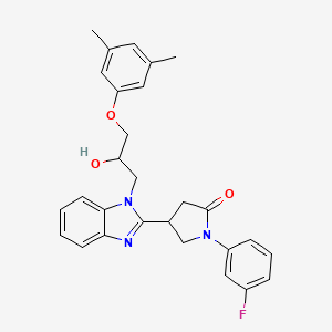 4-{1-[3-(3,5-dimethylphenoxy)-2-hydroxypropyl]-1H-benzimidazol-2-yl}-1-(3-fluorophenyl)pyrrolidin-2-one