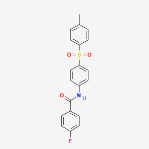 molecular formula C20H16FNO3S B2611525 4-fluoro-N-{4-[(4-methylphenyl)sulfonyl]phenyl}benzenecarboxamide CAS No. 339104-56-2