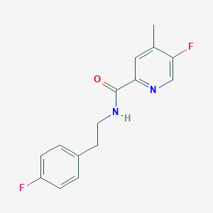molecular formula C15H14F2N2O B2611532 5-Fluoro-N-[2-(4-fluorophenyl)ethyl]-4-methylpyridine-2-carboxamide CAS No. 2415631-11-5