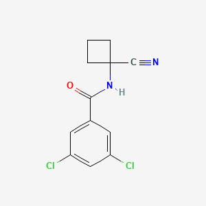 molecular formula C12H10Cl2N2O B2611538 3,5-dichloro-N-(1-cyanocyclobutyl)benzamide CAS No. 1333685-39-4