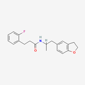 N-(1-(2,3-dihydrobenzofuran-5-yl)propan-2-yl)-3-(2-fluorophenyl)propanamide