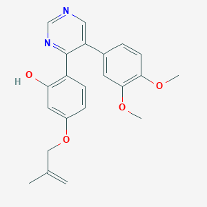 2-(5-(3,4-Dimethoxyphenyl)pyrimidin-4-yl)-5-((2-methylallyl)oxy)phenol