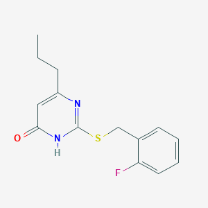 2-((2-fluorobenzyl)thio)-6-propylpyrimidin-4(3H)-one