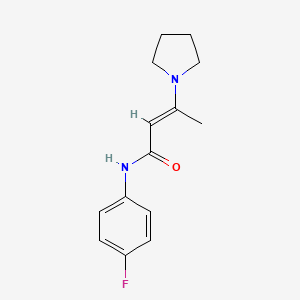 N-(4-fluorophenyl)-3-(1-pyrrolidinyl)-2-butenamide
