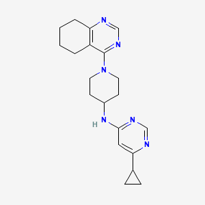 molecular formula C20H26N6 B2611567 6-cyclopropyl-N-[1-(5,6,7,8-tetrahydroquinazolin-4-yl)piperidin-4-yl]pyrimidin-4-amine CAS No. 2097892-35-6