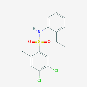 molecular formula C15H15Cl2NO2S B2611573 4,5-dichloro-N-(2-ethylphenyl)-2-methylbenzene-1-sulfonamide CAS No. 2380069-43-0