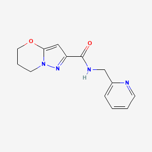 N-(pyridin-2-ylmethyl)-6,7-dihydro-5H-pyrazolo[5,1-b][1,3]oxazine-2-carboxamide