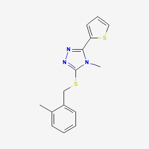 4-methyl-3-{[(2-methylphenyl)methyl]sulfanyl}-5-(thiophen-2-yl)-4H-1,2,4-triazole