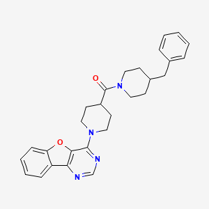 (1-(Benzofuro[3,2-d]pyrimidin-4-yl)piperidin-4-yl)(4-benzylpiperidin-1-yl)methanone