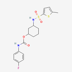 3-(5-Methylthiophene-2-sulfonamido)cyclohexyl (4-fluorophenyl)carbamate
