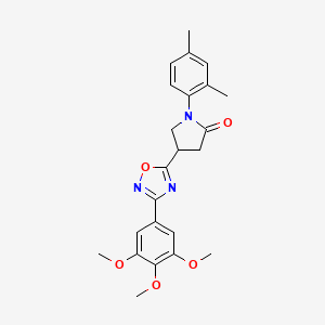 molecular formula C23H25N3O5 B2611636 1-(2,4-Dimethylphenyl)-4-(3-(3,4,5-trimethoxyphenyl)-1,2,4-oxadiazol-5-yl)pyrrolidin-2-one CAS No. 946276-85-3