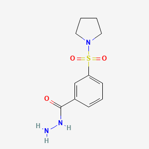 molecular formula C11H15N3O3S B2611650 3-(Pyrrolidine-1-sulfonyl)benzohydrazide CAS No. 328028-06-4