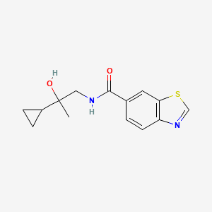 molecular formula C14H16N2O2S B2611657 N-(2-cyclopropyl-2-hydroxypropyl)benzo[d]thiazole-6-carboxamide CAS No. 1788542-37-9
