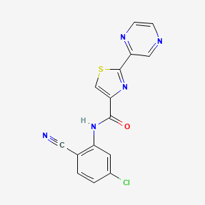 N-(5-chloro-2-cyanophenyl)-2-(pyrazin-2-yl)thiazole-4-carboxamide