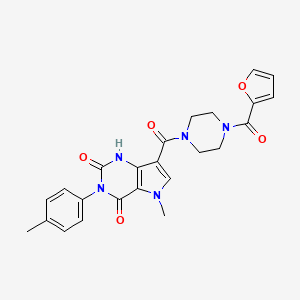 7-(4-(furan-2-carbonyl)piperazine-1-carbonyl)-5-methyl-3-(p-tolyl)-1H-pyrrolo[3,2-d]pyrimidine-2,4(3H,5H)-dione