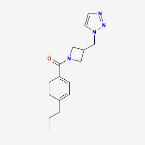 (4-Propylphenyl)-[3-(triazol-1-ylmethyl)azetidin-1-yl]methanone