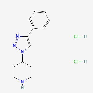 4-(4-Phenyltriazol-1-yl)piperidine;dihydrochloride