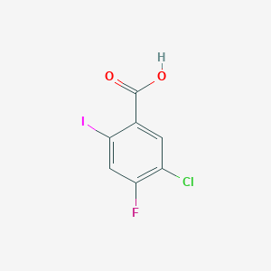 molecular formula C7H3ClFIO2 B2611682 5-Chloro-4-fluoro-2-iodobenzoic acid CAS No. 1483666-02-9