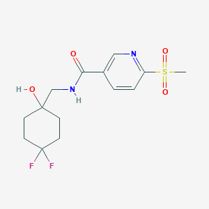 N-[(4,4-Difluoro-1-hydroxycyclohexyl)methyl]-6-methylsulfonylpyridine-3-carboxamide