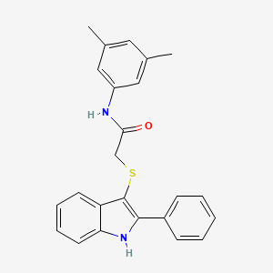 N-(3,5-dimethylphenyl)-2-[(2-phenyl-1H-indol-3-yl)sulfanyl]acetamide