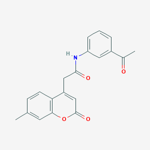 N-(3-acetylphenyl)-2-(7-methyl-2-oxo-2H-chromen-4-yl)acetamide