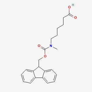 molecular formula C22H25NO4 B2611690 6-((((9H-Fluoren-9-yl)methoxy)carbonyl)(methyl)amino)hexanoic acid CAS No. 173690-47-6