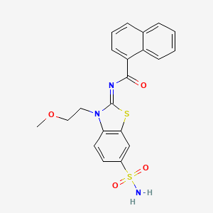 (Z)-N-(3-(2-methoxyethyl)-6-sulfamoylbenzo[d]thiazol-2(3H)-ylidene)-1-naphthamide