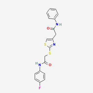 N-(4-fluorophenyl)-2-((4-(2-oxo-2-(phenylamino)ethyl)thiazol-2-yl)thio)acetamide