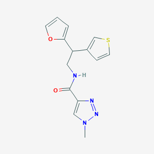 molecular formula C14H14N4O2S B2611707 N-[2-(furan-2-yl)-2-(thiophen-3-yl)ethyl]-1-methyl-1H-1,2,3-triazole-4-carboxamide CAS No. 2097916-04-4