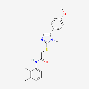 molecular formula C21H23N3O2S B2611708 N-(2,3-二甲苯基)-2-((5-(4-甲氧苯基)-1-甲基-1H-咪唑-2-基)硫代)乙酰胺 CAS No. 484681-64-3