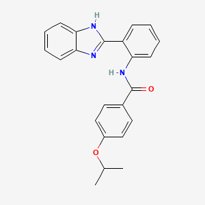 molecular formula C23H21N3O2 B2611712 N-(2-(1H-benzo[d]imidazol-2-yl)phenyl)-4-isopropoxybenzamide CAS No. 683794-22-1