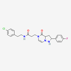 molecular formula C23H20ClFN4O2 B2611736 N-[2-(4-chlorophenyl)ethyl]-3-[2-(4-fluorophenyl)-4-oxo-4H,5H-pyrazolo[1,5-a]pyrazin-5-yl]propanamide CAS No. 1326854-14-1